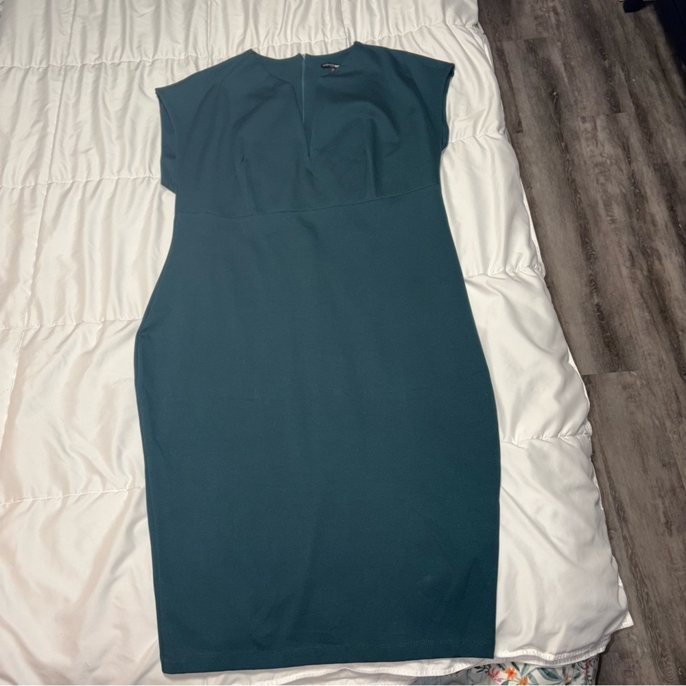 2X FASHION NOVA CEO Moves Cap Sleeve Midi Dress Date Night Career Minimalist - Picture 7 of 12
